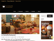 Tablet Screenshot of lacamarillarestaurante.com